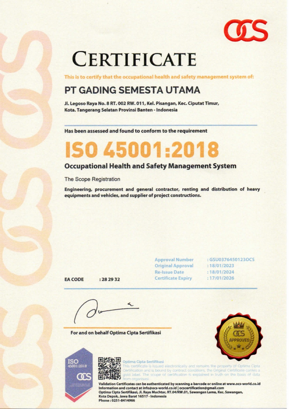 ISO 45001:2018